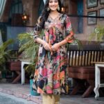 Label Khoj Women Printed, Floral Print A-Line Kurta(Multicolor)