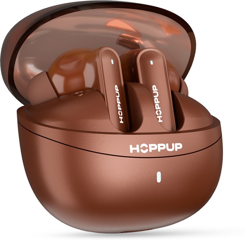 Hoppup Airdoze F50 Earbuds With 40H Playtime, 40Ms Low Latency, Ai Enc & 5.4V Bluetooth(Windsor Tan, True Wireless)