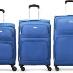 Aristocrat Trigon Set Of 3 – Cabin+Medium+Large(56+68+77)Cm, Softcase, 4 Wheels Cabin & Check-In Set 4 Wheels – 30 Inch