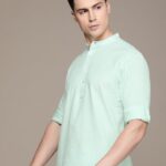French Connection Men Solid Casual Green Shirt
