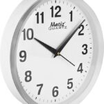 Matiz Analog 20 Cm X 20 Cm Wall Clock(Silver, With Glass, Standard)