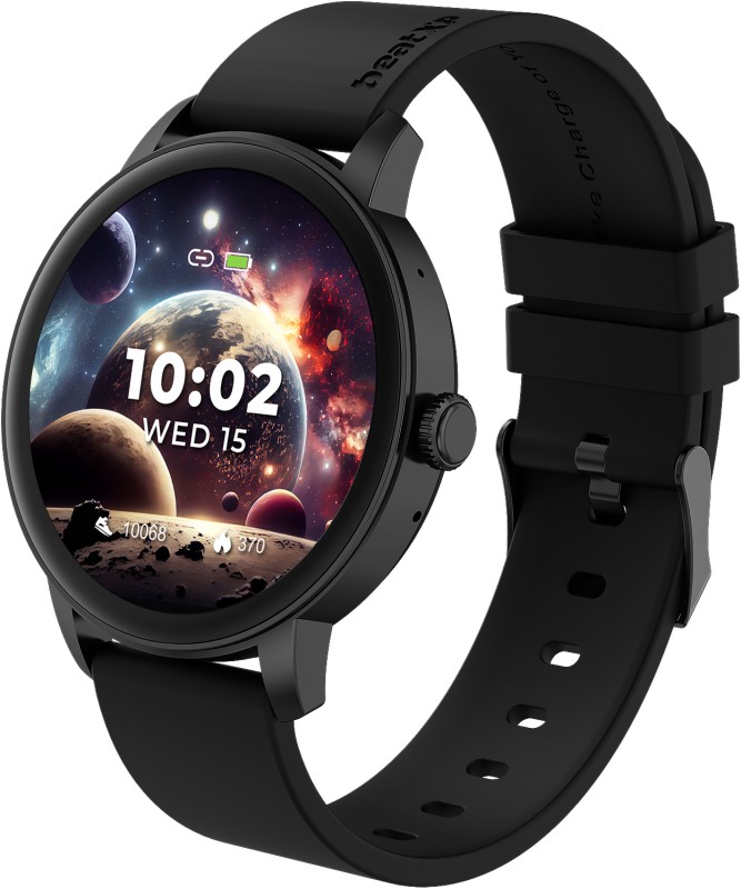 Beatxp Vector 1.30” Hd Display, Bt Calling With Health Tracking & Ai Voice Assistant Smartwatch(Electric Black Strap, Free Size)