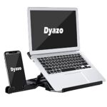 Dyazo Tabletop Laptop Stand With 8 Angles View Height Adjustable Foldable Design Compatible For Macbook Air/Pro, Dell, Hp, Lenovo And More 11.6 Inches – 15.6 Notebook With Free Phone Stand (Black)