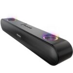 Nu Republic Partybox 16 I 16W Bluetooth Speaker, Soundbar With X-Bass Technology, 2.0 Channel With 50Mm Dynamic Drivers, Upto 10 Hrs Playtime, Multiple Rgb Led Lights, Aux/Usb Port 16W Output (Black)