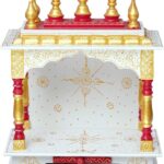 Craftlia (Mandir) Temple For Home Pooja, Arti With Drawer Solid Wood Home Temple(Height: 55.88, Pre-Assembled)