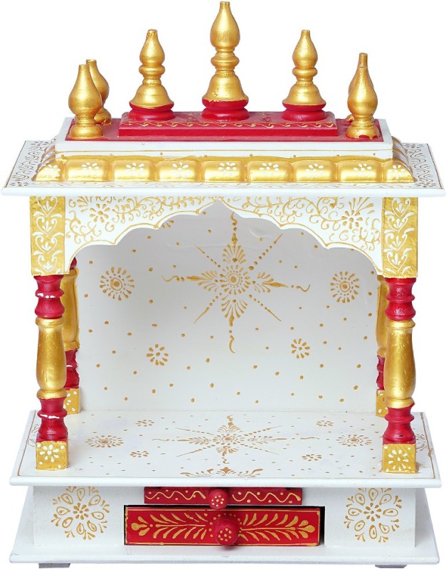 Craftlia (Mandir) Temple For Home Pooja, Arti With Drawer Solid Wood Home Temple(Height: 55.88, Pre-Assembled)