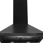 Ruwa 60 Cm Wall Mounted Chimney(800 Cmh | Garnet Black 60 | Black | Baffle Filter)
