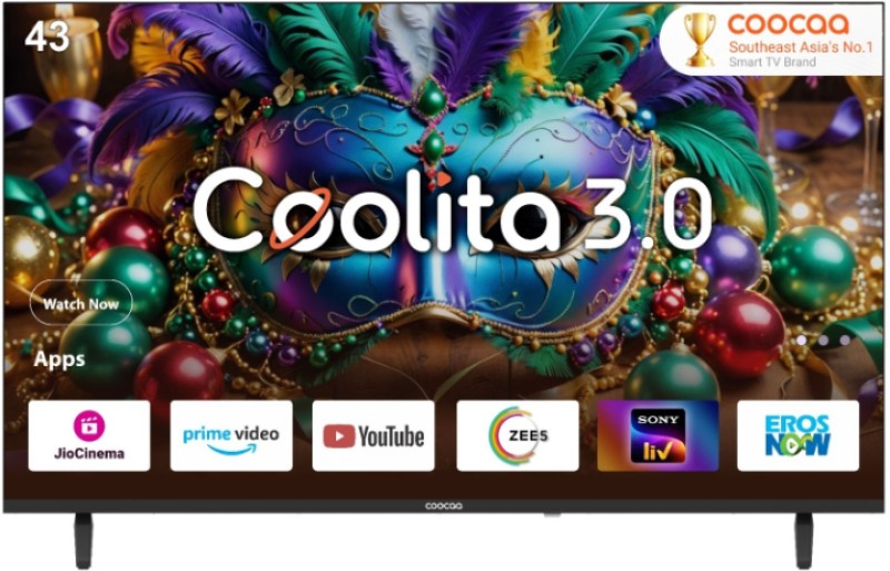 Coocaa 108 Cm (43 Inch) Full Hd Led Smart Coolita Tv 2024 Edition(43C3U Plus)