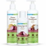 Mamaearth “Anti Fall Spa Range With Onion Hair Oil + Shampoo + Conditioner For Control”(3 Items In The Set)