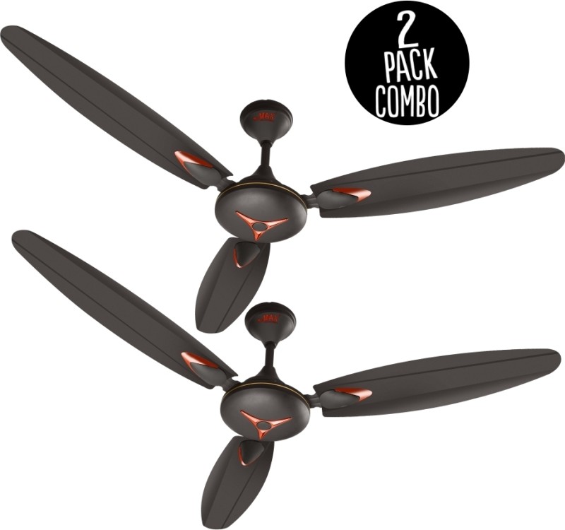 Minmax Neo Star Ultra High Speed 1200 Mm 3 Blade Ceiling Fan(Anti Dust | Smoke Brown | Pack Of 2)