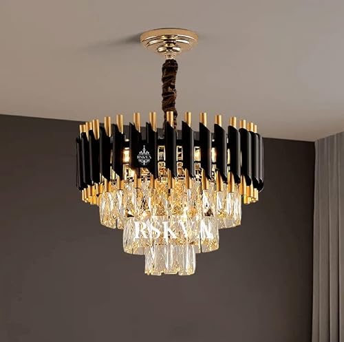 Rskva Black Mamba Round Chandelier (400 Mm)Glass