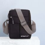 Straplt Black Sling Bag Cross Body Messenger Sling Bag For Men & Women Messenger Bag