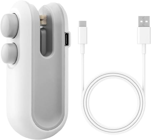 Akriza Portable Mini Sealing Machine 2-In-1 Usb Rechargeable Magnetic Bag Sealer With Cutter – Heat Seal For Plastic Bags, Snacks, And More – Multicolor | Home And Kitchen Acessories Item