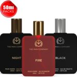 The Man Company Premium Perfume Combo 3 X 50Ml | Black, Fire & Night | Long-Lasting Fragrance Perfume  –  150 Ml(For Men)