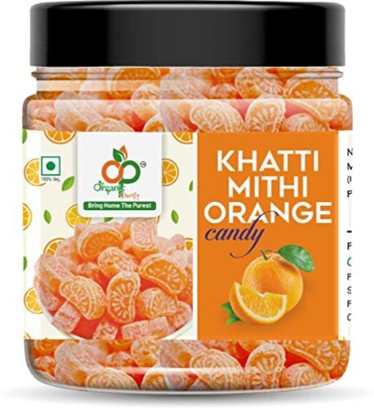 Organic Purify Orange Candy|Narangee Toffee|Orange Flavoured (Pack Of ) Jar Pack Orange Toffee(400 G)