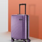 Stony Brook By Nasher Miles Dunes Hard-Sided Polycarbonate Cabin Purple 20 Inch|55Cm Trolley Bag Cabin Suitcase 8 Wheels – 20 Inch