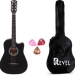 Revel Rvl-38C-Lgp-Bk Acoustic Guitar Linden Wood Ebony Right Hand Orientation(Black)
