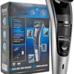 Kemei Km-632 Hair Trimmer Rechargeable 60 Min Run Time Trimmer 60 Min  Runtime 20 Length Settings(Grey)