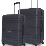 Aristocrat Airstop 2P Set (Cabin+Medium) – Trolley Bag Cabin & Check-In Set 4 Wheels – 25 Inch