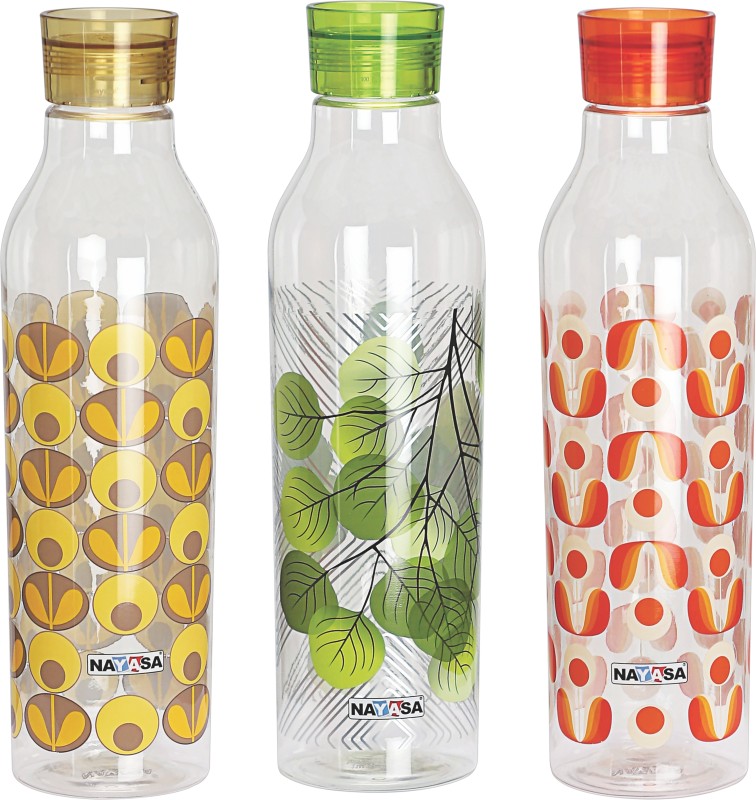Nayasa Glacier Economy Pet Fridge Bottle 1000 Ml Bottle(Pack Of 3, Multicolor, Plastic)