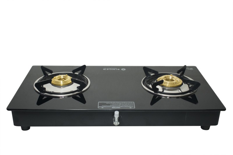 Singer Sgs Mf2Gsaibe Glass Automatic Gas Stove(2 Burners)