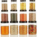 Flipkart Smartbuy Plastic Grocery Container  – 300 Ml, 650 Ml, 1200 Ml(Pack Of 18, Black)