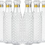 Anzal Crystal Clear Water Bottle For Fridge Unbreakable 1000 Ml Bottle 1000 Ml Bottle(Pack Of 6, Clear, Plastic)