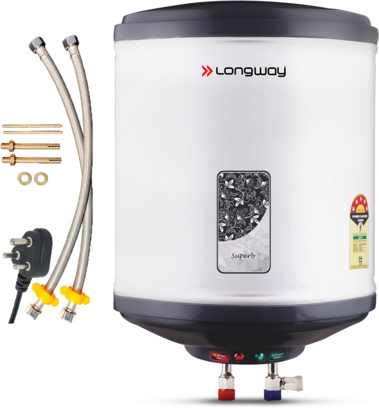 Longway 25 L Storage Water Geyser (Superb, Gray)
