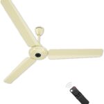 Atomberg Ikano 5 Star 1400 Mm 3 Blade Ceiling Fan(Bldc Motor With Remote | Gloss Ivory | Pack Of 1)