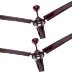 Almo Centa Ultra Stylish Decorative Designed, High Speed 1200 Mm 3 Blade Ceiling Fan(Brown | Pack Of 2)