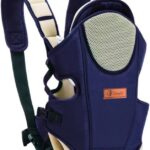 Cutieful Baby 3 In 1 Premium Comfortable & Adjustable | Lightweight (5-16 Months) Baby Carrier(Navi Blue, Beige, Front Carry Facing In)
