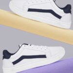 Footox Sneakers For Men Sneakers For Men(White, Blue , 6)