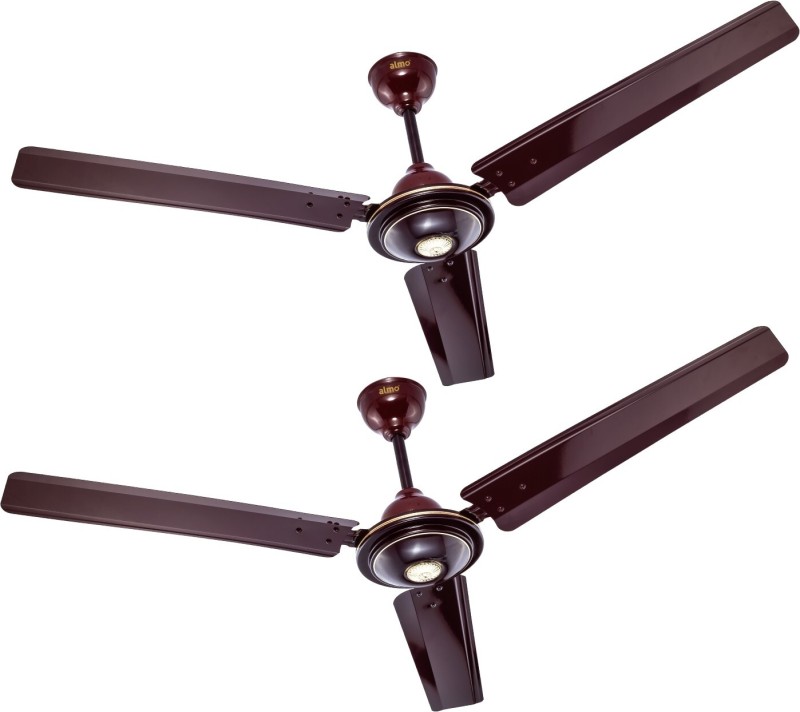 Almo Centa Ultra Stylish Decorative Designed, High Speed 1200 Mm 3 Blade Ceiling Fan(Brown | Pack Of 2)