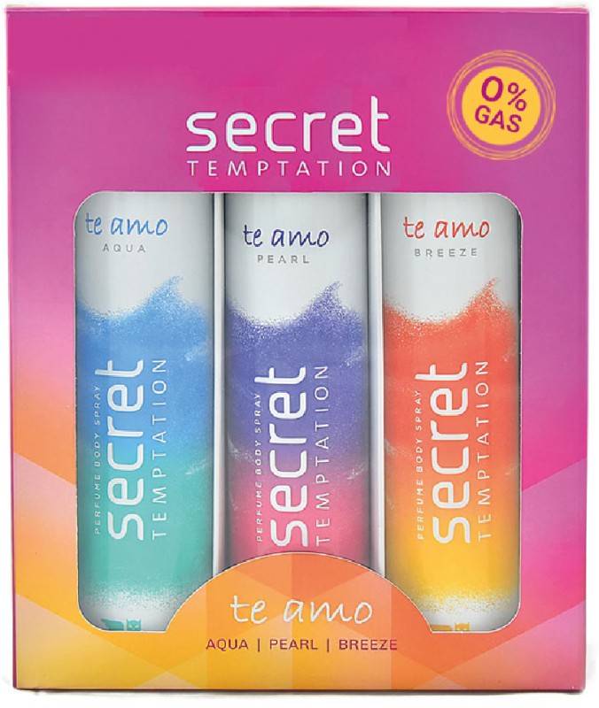 Secret Temptation Te Amo Combo (120 Ml X 3) Body Spray  –  For Women(360 Ml, Pack Of 3)