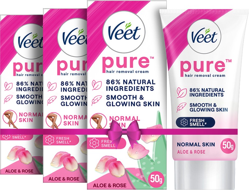 Veet Pure Hair Removal – Normal Skin Cream 50G,Set Of 3 Cream(150 G, Set Of 3)