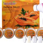 Nutriglow Papaya Facial Kit (250+10)G With 5 In 1 Face Massager(6 X 43.33 G)