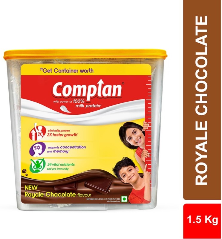 Complan Nutrition Drink Powder For Children Royale Chocolate Flavour, Jar(1.5 Kg)