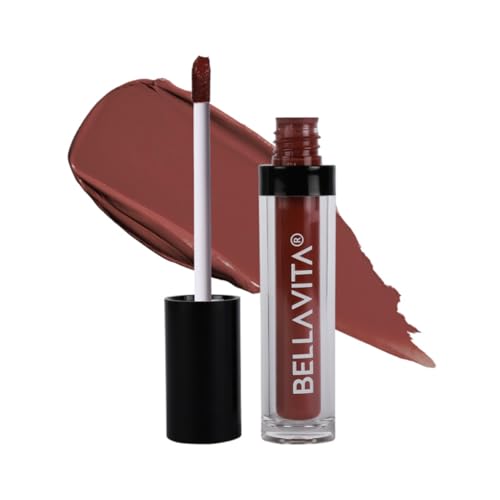 Bellavita Kiss-Proof Liquid Lipstick | 4.5 Ml | 18-Hr Stay | Liquid Lipsticks For Women| Waterproof | Long Lasting | Ultra Matte Finish | Intense Moisturisation | Mocha Madness