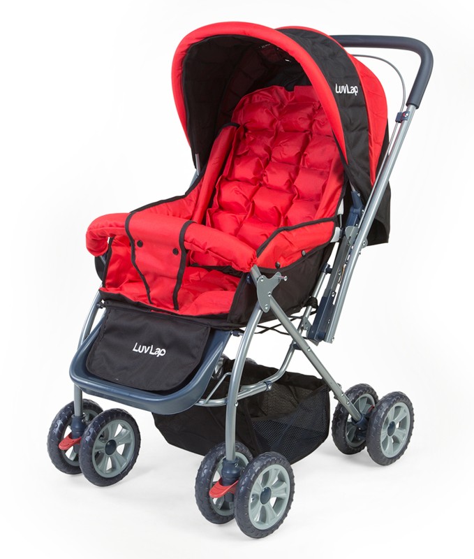 Luvlap Starshine Stroller/Pram, Easy Fold For Newborn Baby/Kids, 0-3 Years, Stroller(3, Red)