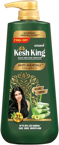 Kesh King Ayurvedic Anti Hairfall Shampoo| Reduces Hairfall | 21 Natural Ingredients |No Paraben & No Silicon | With The Goodness Of Aloe Vera, Bhringraja And Amla For Silky, Shiney – 600 Ml