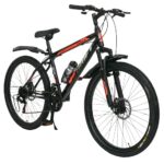 Vesco Drift Nxg 26-T With Geared Mtb Mountain Bicycle/Bike 21 Speed Gear Cycle With Front Suspension And Dual Disc Brake | 18″ Frame Ideal For Men & Women (Black)