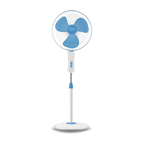 Anchor By Panasonic Fancy Wide 400Mm Pedestal Fan | 400 Mm Oscillation Fan For Home (2 Yrs Warranty) (Blue, ‎14148Bl)