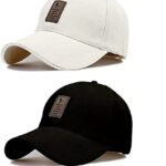 Selloria Solid -Black Base Ball New Generation Boys And Girls Men Women And Stylish Caps (Pack Of 2)