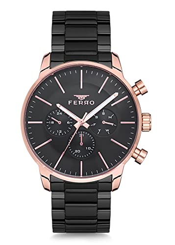 Ferro Aversa Analog Black Dial Men’S Watch-Fm1774A-R