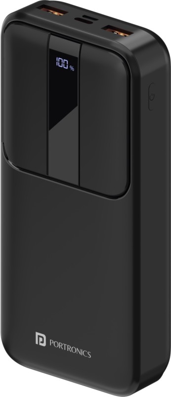 Portronics 20000 Mah 22.5 W Power Bank(Black, Lithium Polymer, Fast Charging For Mobile)