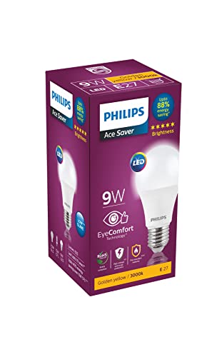 Philips 9-Watts E27 Led Warm White Led Bulb, Pack Of 1, (Ace Saver)