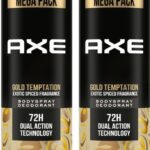 Axe Gold-Temptation Deodorant Spray  –  For Men(430 Ml, Pack Of 2)