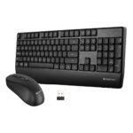 Zebronics Companion 202 2.4Ghz Wireless Keyboard & Mouse Combo, 104 Keys, Copilot Ai Key, 12 Integrated Multimedia Keys, 4 Button Mouse, 1600 Dpi, High Precision, Silent Operation (Black)