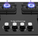Lifelong Ember Llht934 Hobtop With Battery Operated Ignition Glass Automatic Hob(4 Burners)
