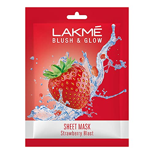 Lakmé Blush & Glow Strawberry Sheet Mask, 25 Ml